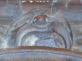 Catedral de Jaén. Coro. Nacimiento de Jesús. Cabeza del capitel izquierdo